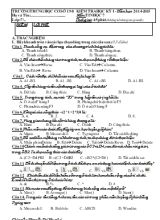 Kiểm tra học kỳ I - Năm học 2014-2015 môn Tin học 7